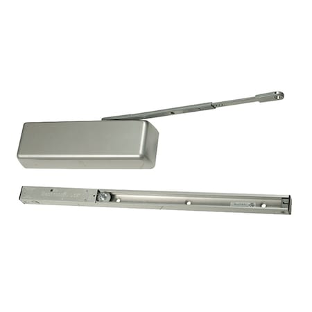 Lcn Grade 1 Surface Door Closer, Slide Track Arm Double Egress with Hold, Aluminum Painted, Right-Handed 4040SE-DE 24V RH AL